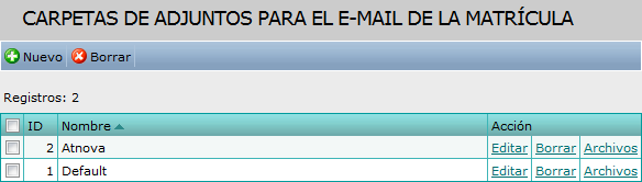 Adjuntos mail matrícula