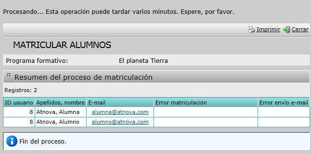 Alumno matriculado