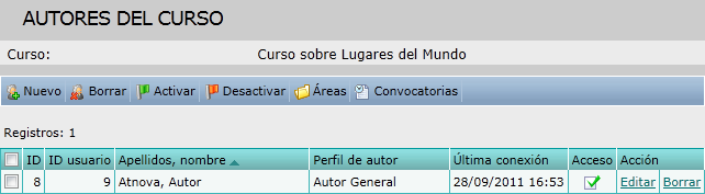 Autores del curso