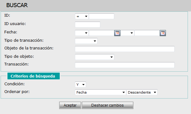 Buscar transacciones