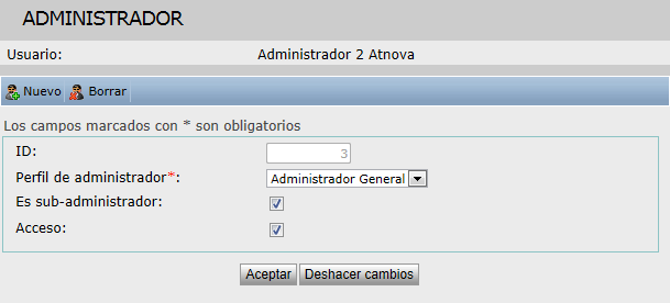 Buscar admin