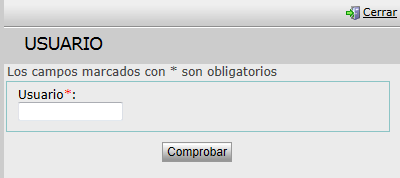 Comprobar usuario