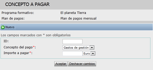 Nuevo concepto de pago