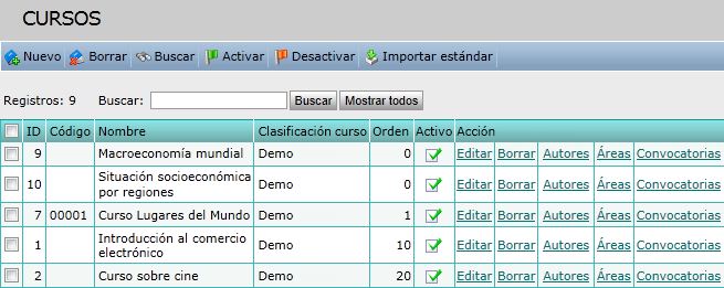 Cursos