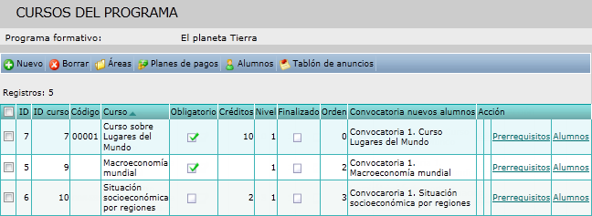 Alumnos del programa 1