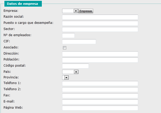 Datos de empresa