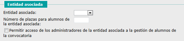 Datos entidad asociada