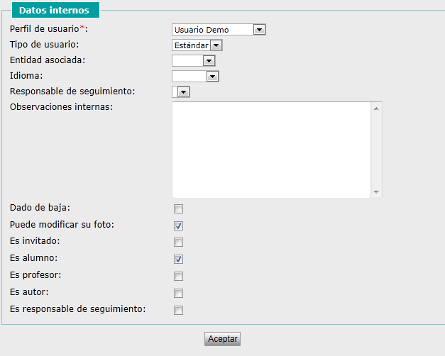 Datos internos