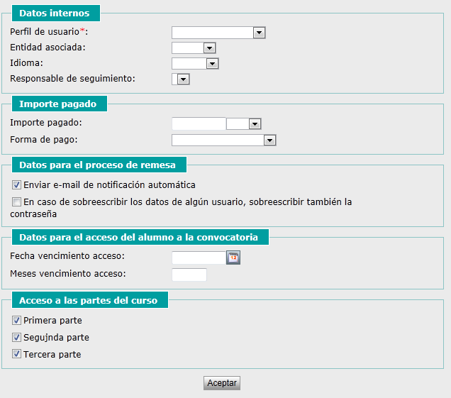 Datos remesa