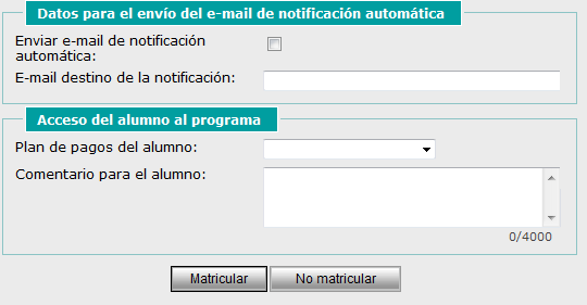 Finalizar matrícula programa