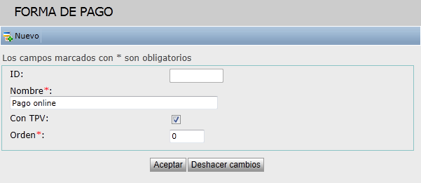 Nueva forma de pago