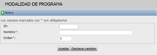 Nueva modalidad