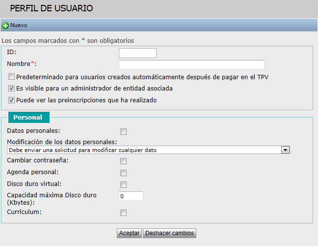 Perfil de usuario