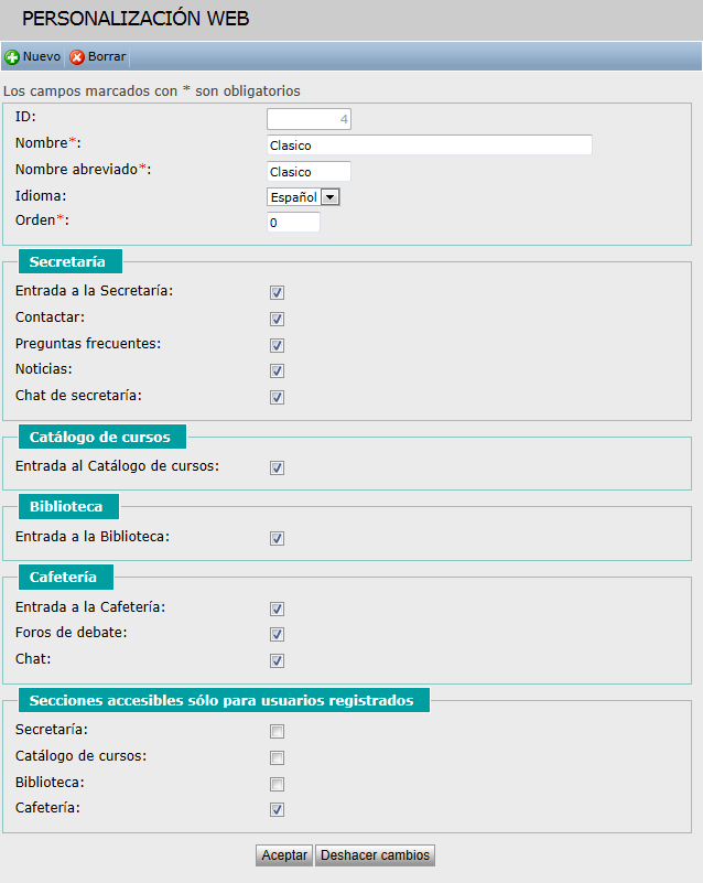 Personalización web