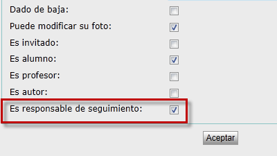 Responsable de seguimiento