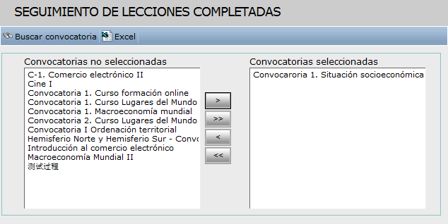 Seguimiento lecciones completadas