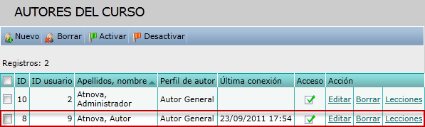 Nuevo autor del curso