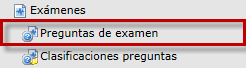 Exámenes y subsecciones