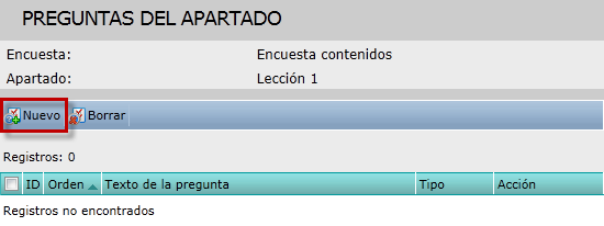 Nueva pregunta