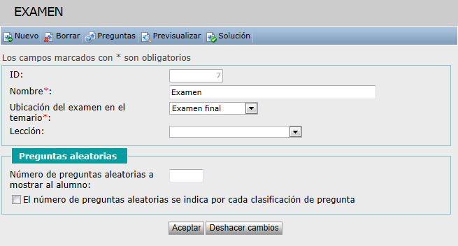 Nuevo examen autor