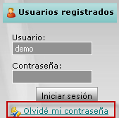 Olvidé mi contraseña
