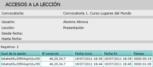 Accesos lección