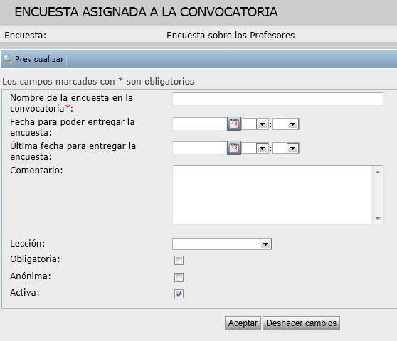 Asignar encuesta