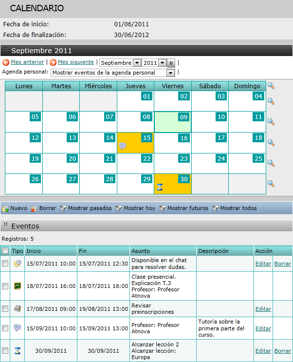 Calendario