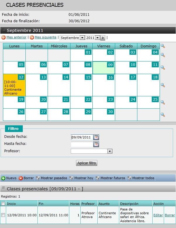 Clases presenciales