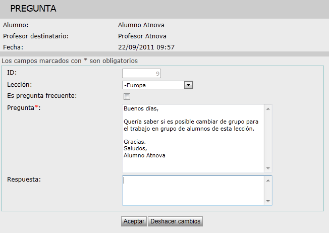 Contestar pregunta