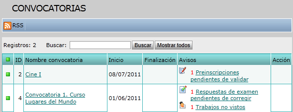 Convocatorias