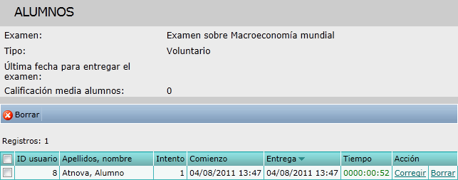 Corregir respuesta alumno