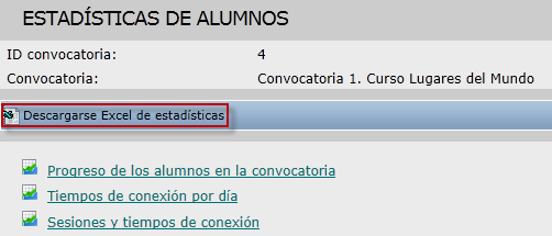 Descargar excel de estadísticas