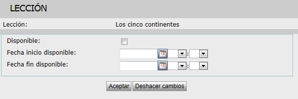 Editar lección