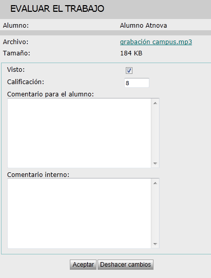Evaluar el trabajo