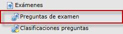Exámenes y subsecciones