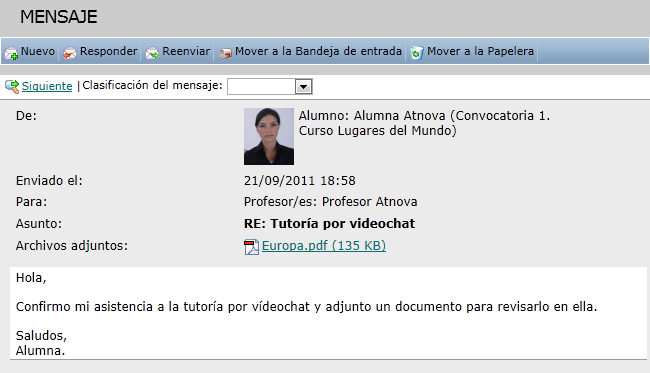Mensaje completo