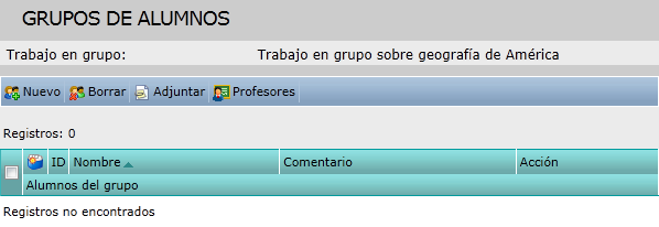 Nuevo grupo de alumnos