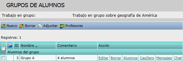 Nuevo grupo