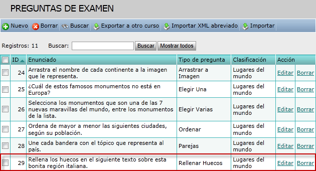 Pregunta de ejemplo