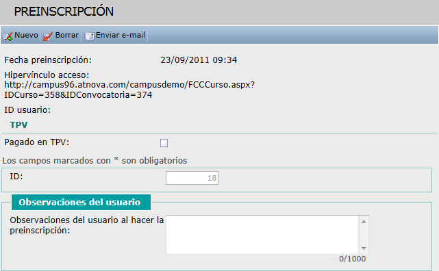 Preinscripción 1