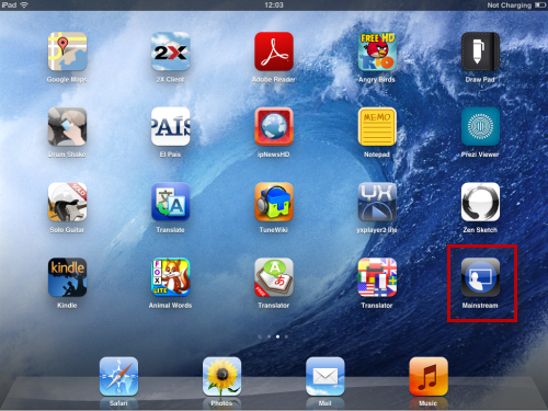 App instalada en el iPad