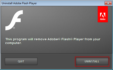 Desinstalar Flash Player